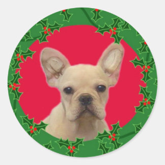 Holiday French Bulldog sticker