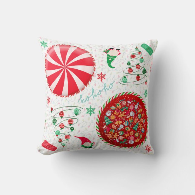 Holiday Fun Throw Pillow (Front)