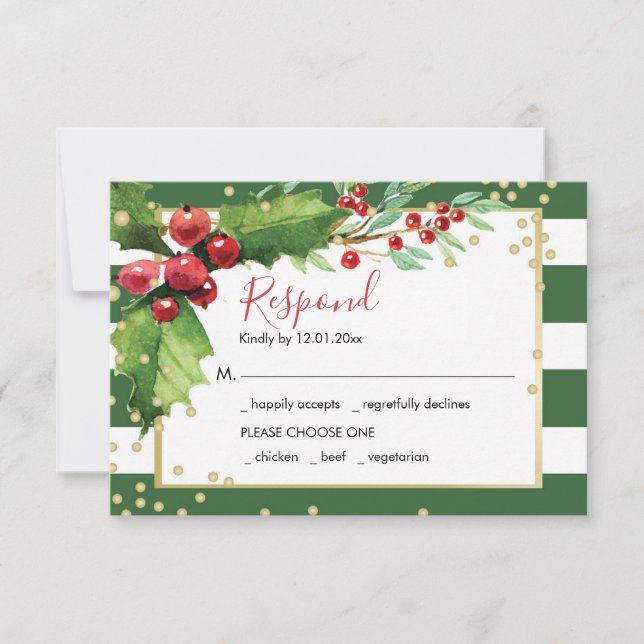 Holiday Function Response Card (Front)