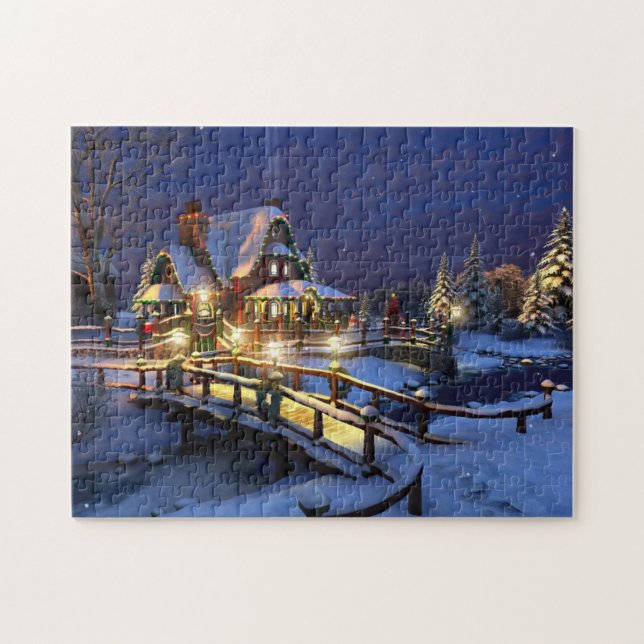 Holiday Game Puzzle Winter Scene (Horizontal)