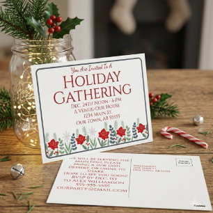 Holiday Gathering Potluck Christmas Party Postcard