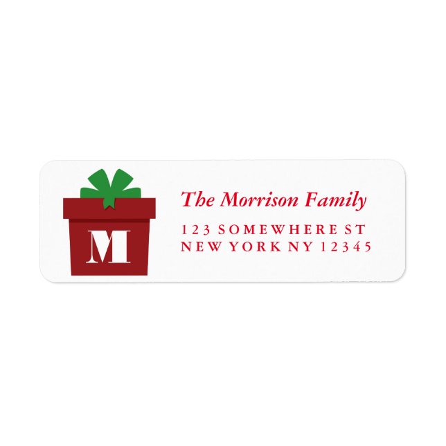 Holiday Gift Box Monogram (Front)