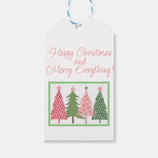 Holiday gift tag, personalized tags (Front)