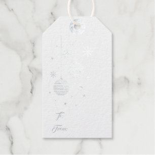 Holiday Gift Tag-Silver Foil Gift Tags