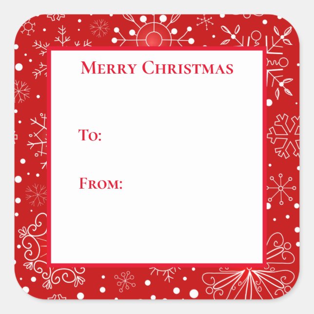 Holiday Gift Tag Stickers (Front)