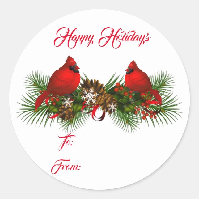 Holiday Gift Tag Stickers (Front)