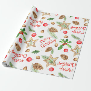 Holiday Gift Wrap Merry Christmas Stars