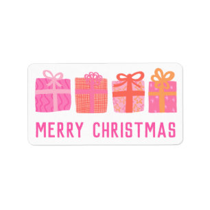 Holiday Gifts Cute Hand-drawn MERRY CHRISTMAS Label