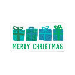 Holiday Gifts Cute Hand-drawn MERRY CHRISTMAS Label