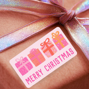 Holiday Gifts Cute Hand-drawn MERRY CHRISTMAS Label
