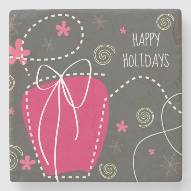 Holiday Gifts Stone Coaster (Front)