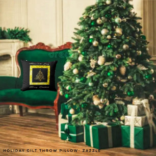 Holiday Gilt Throw Pillow