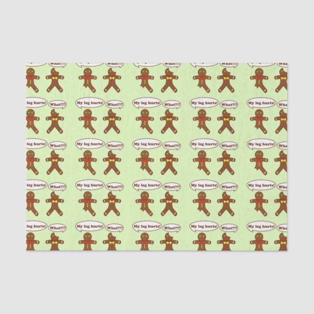 Holiday Gingerbread Humour Tissue Paper (Front)