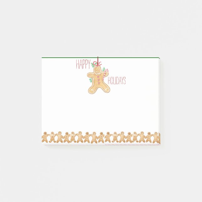 Holiday Gingerbread Post-it® Notes (Front)