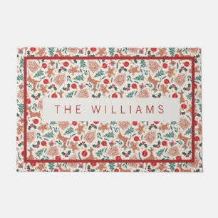 Holiday Gingerbread, Reindeer, & Christmas Tree Doormat