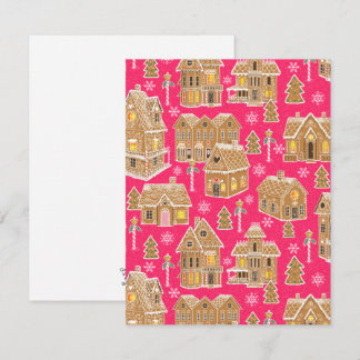 Holiday Gingerbread Village Card