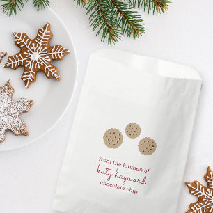 Holiday Gingersnap Personalized Cookie Favour Bag