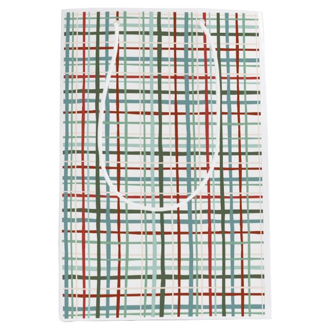 Holiday Gingham - Peaceful Medium Gift Bag (Front)