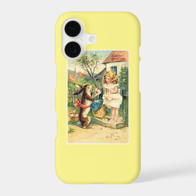 Holiday Girl & Bunny Vintage Easter Case-Mate iPho (Back)