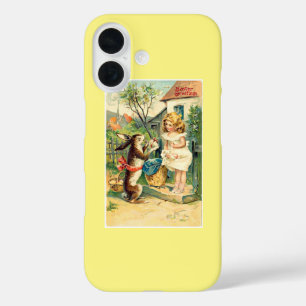 Holiday Girl & Bunny Vintage Easter - iPhone 16 Case