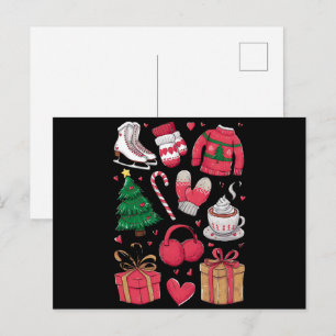 Holiday Girls Cute Costume Funny Christmas Postcard