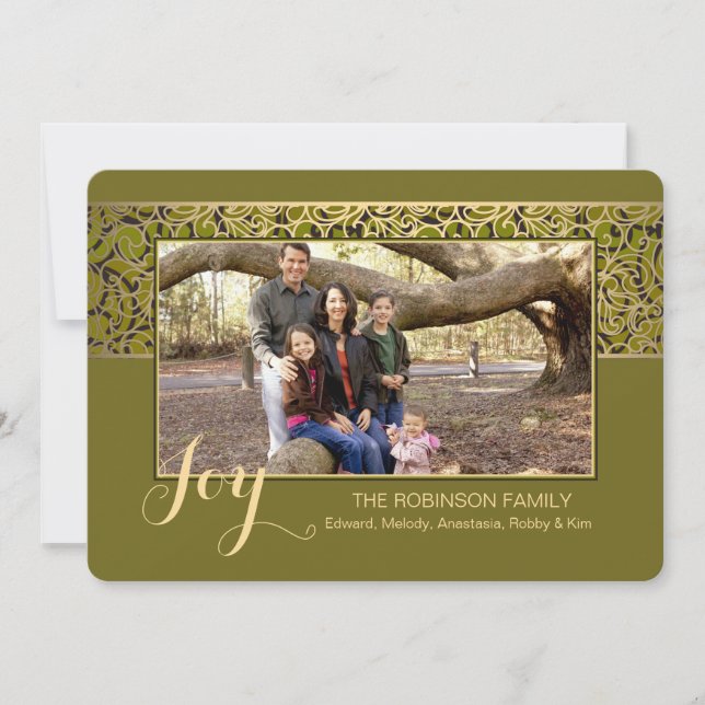 Holiday Glitz Horizontal Photo Card (Front)