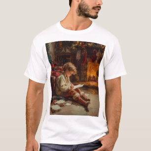 Holiday Glow – A Child’s Quiet Moment by the Fire T-Shirt