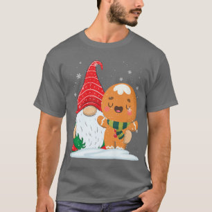 Holiday Gnome with Candy Cane and Gingerbread Chri T-Shirt