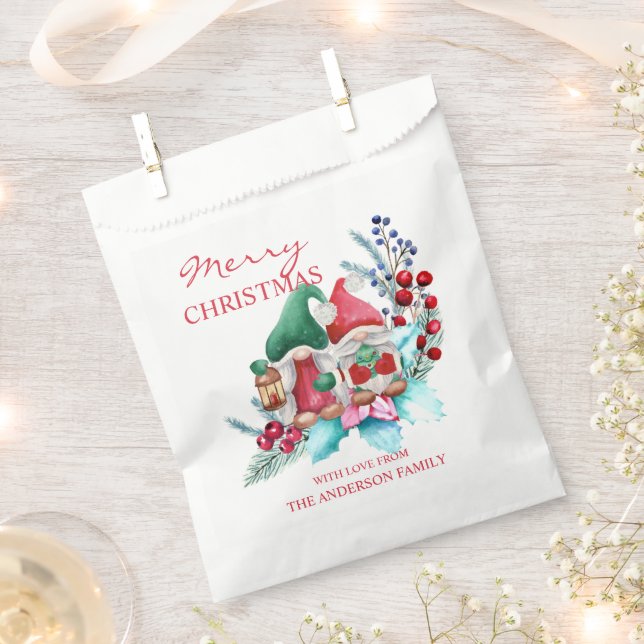 Holiday Gnomes Favour Bag (Clipped)