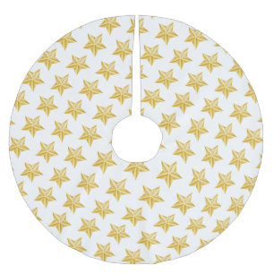 Holiday Gold Stars Tree Skirt
