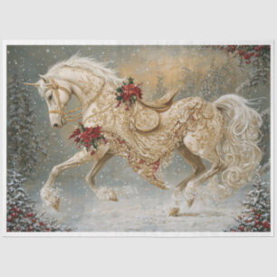 Holiday Golden Unicorn Tissue Paper