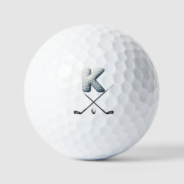 Holiday Golf Balls - Alpha-Number LETTER K (Front)