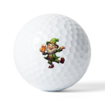 Holiday Golf Balls - St Patrick's Leprechaun