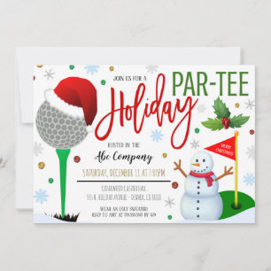 Holiday Golf Party Invitation