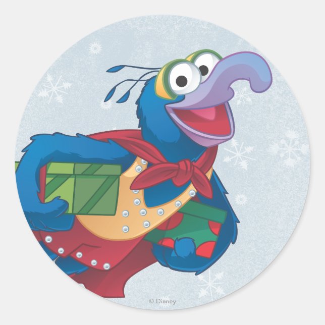 Holiday Gonzo Classic Round Sticker (Front)
