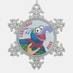 Holiday Gonzo Snowflake Pewter Christmas Ornament