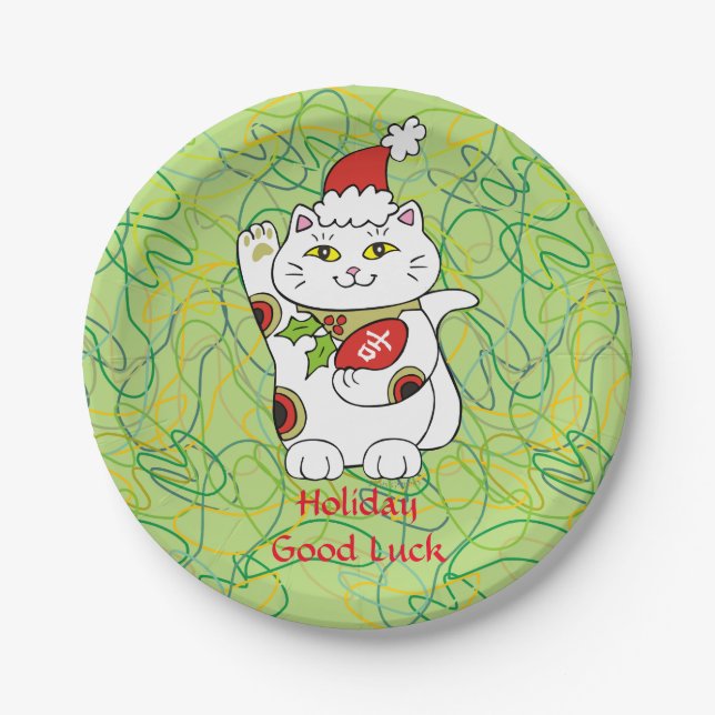 Holiday Good Luck Paper Plate (Front)