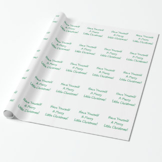 Holiday Green Font Merry Christmas Wishes Wrapping Paper