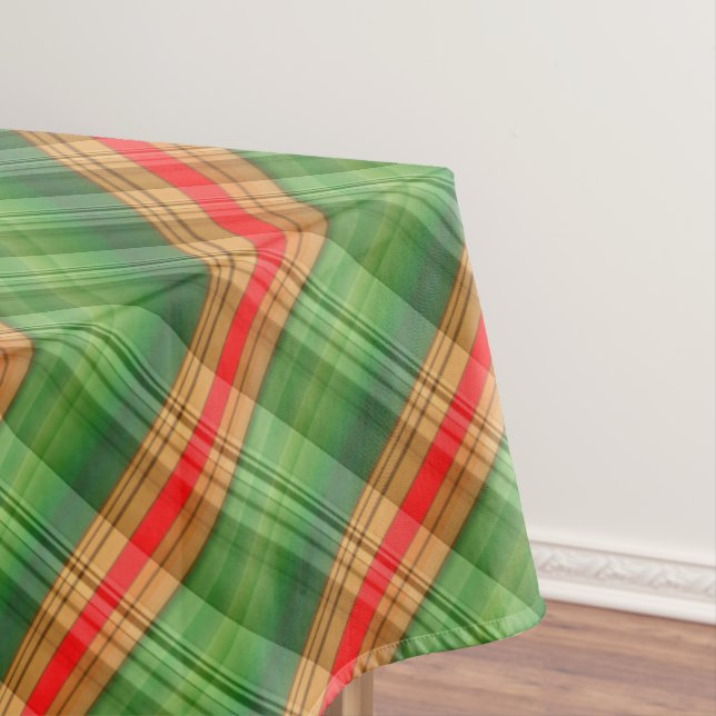 Holiday Green Plaid  Tablecloth (In Situ)