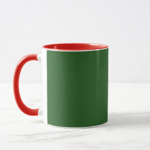 Holiday Green with Red Trim Mug