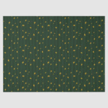 Holiday Green Yellow Star Stripe Christmas