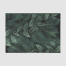 Holiday Greenery Leaves Tissue Paper