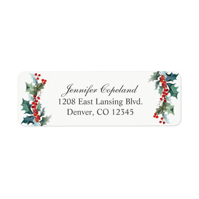 Holiday Greenery Watercolor Botanical (Front)