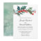 Holiday Greenery Watercolor Wedding Invitation