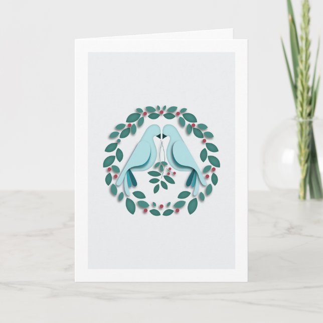 Holiday Greeting Card - Doves (Front)