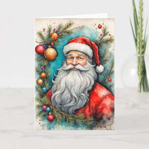 Holiday Greeting From Santa Claus Card