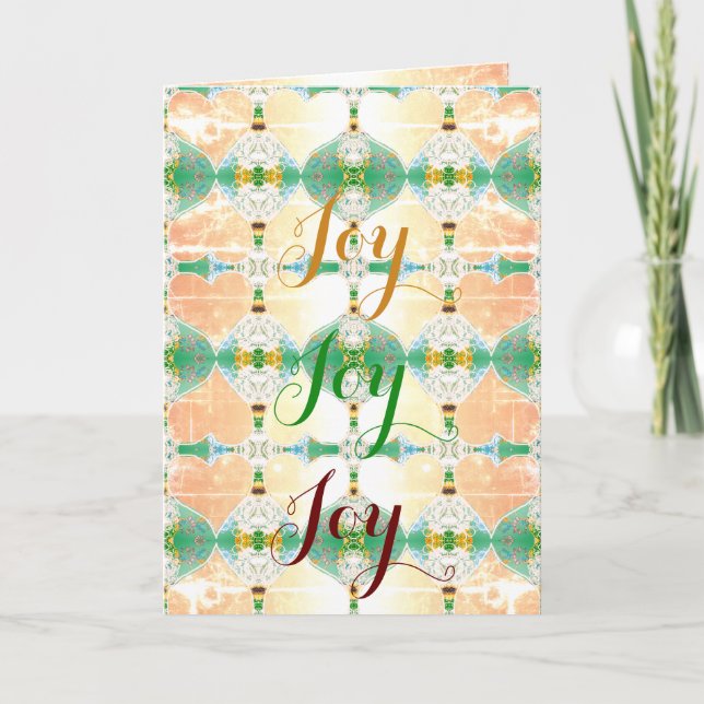 Holiday Greeting w Christmas Ornament Design Blank (Front)