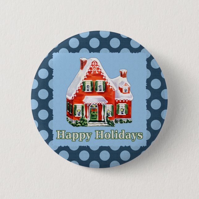 Holiday Greetings 2 Inch Round Button (Front)