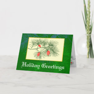 Holiday Greetings Customized Greeting Card