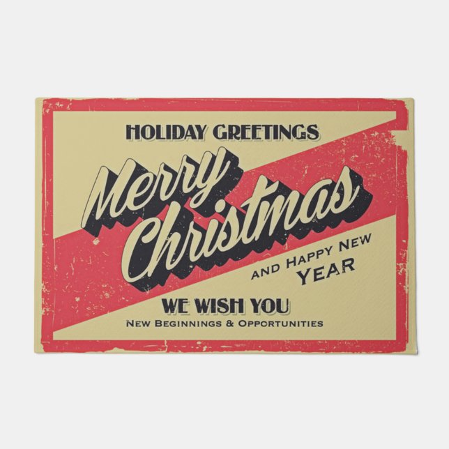 Holiday Greetings Doormat (Front)